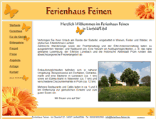 Tablet Screenshot of ferienhaus-feinen.de